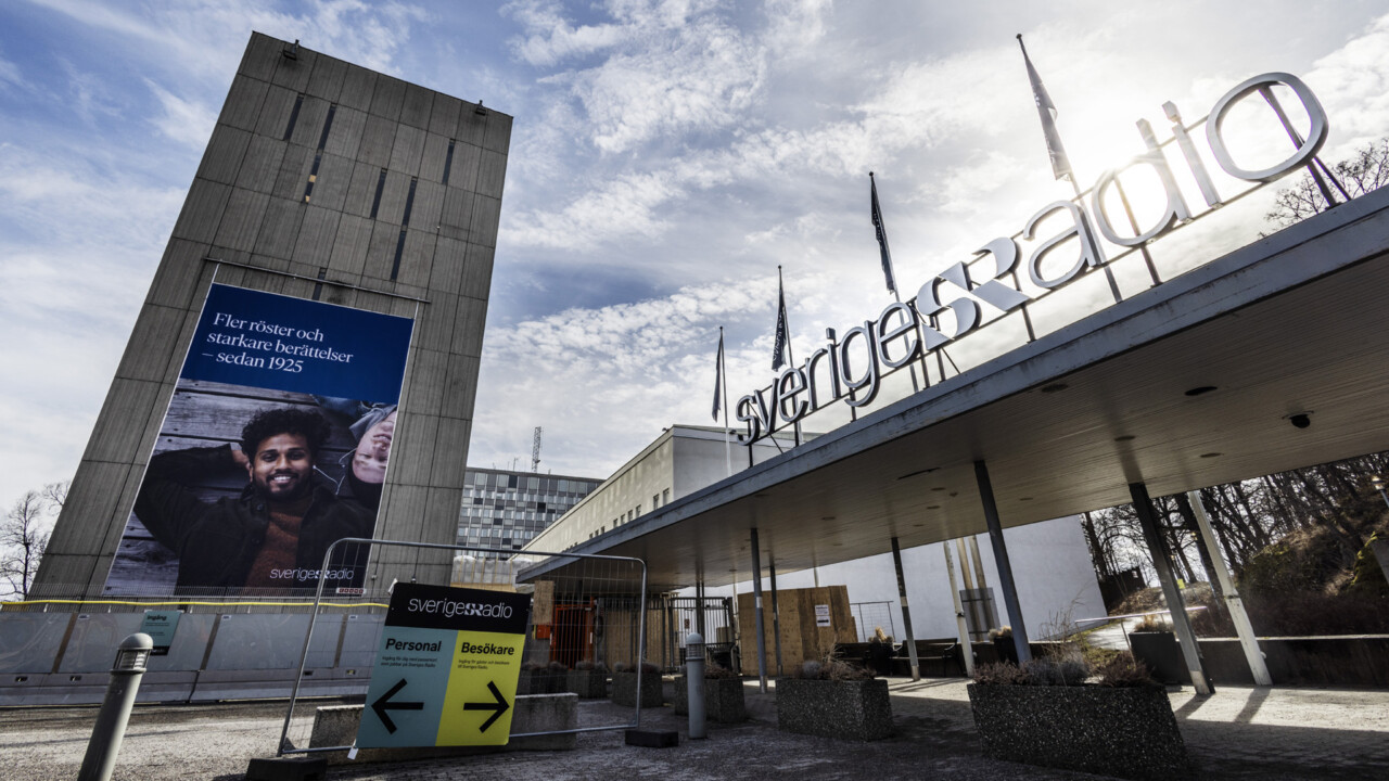 Radiohuset i stockholm får sin entré ombyggd.