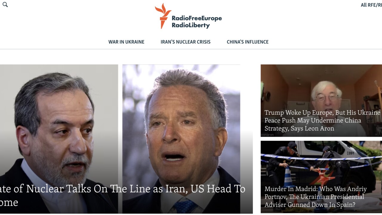 Skärmavbildning Radio Free Europe.
