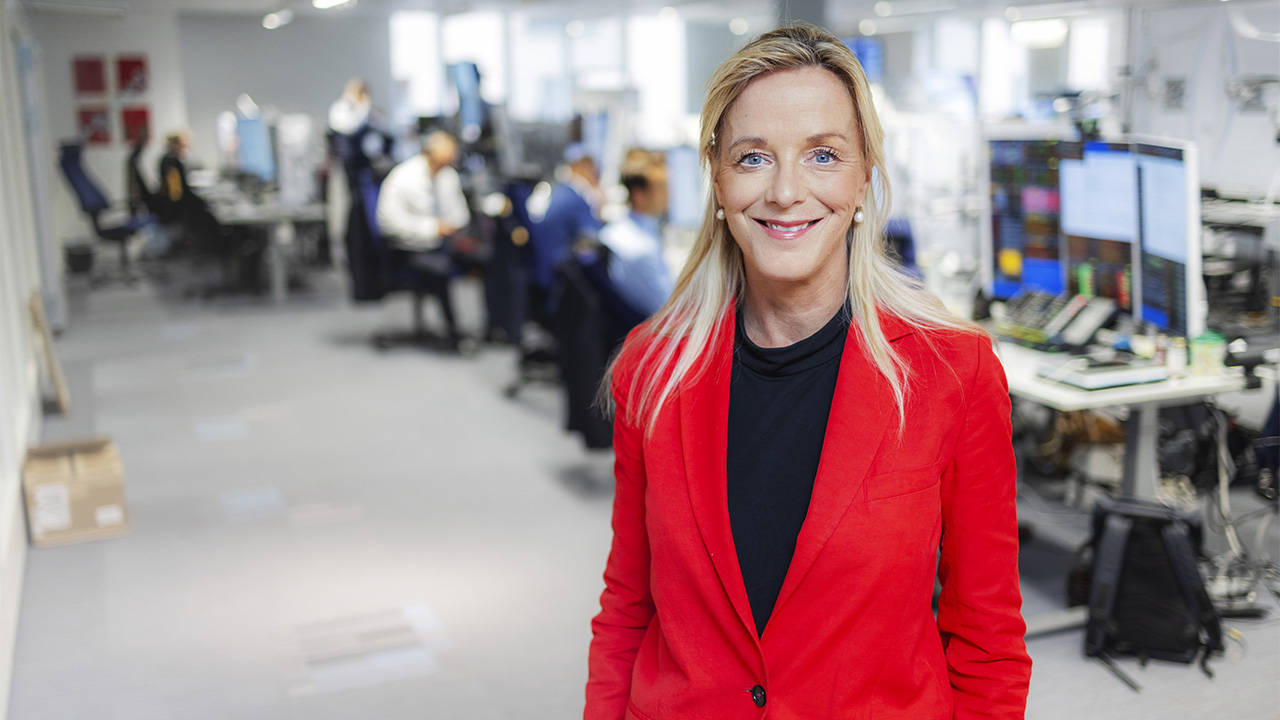 Anna Ekelund, när hon jobbade på Handlesbanken. 2023-10-02