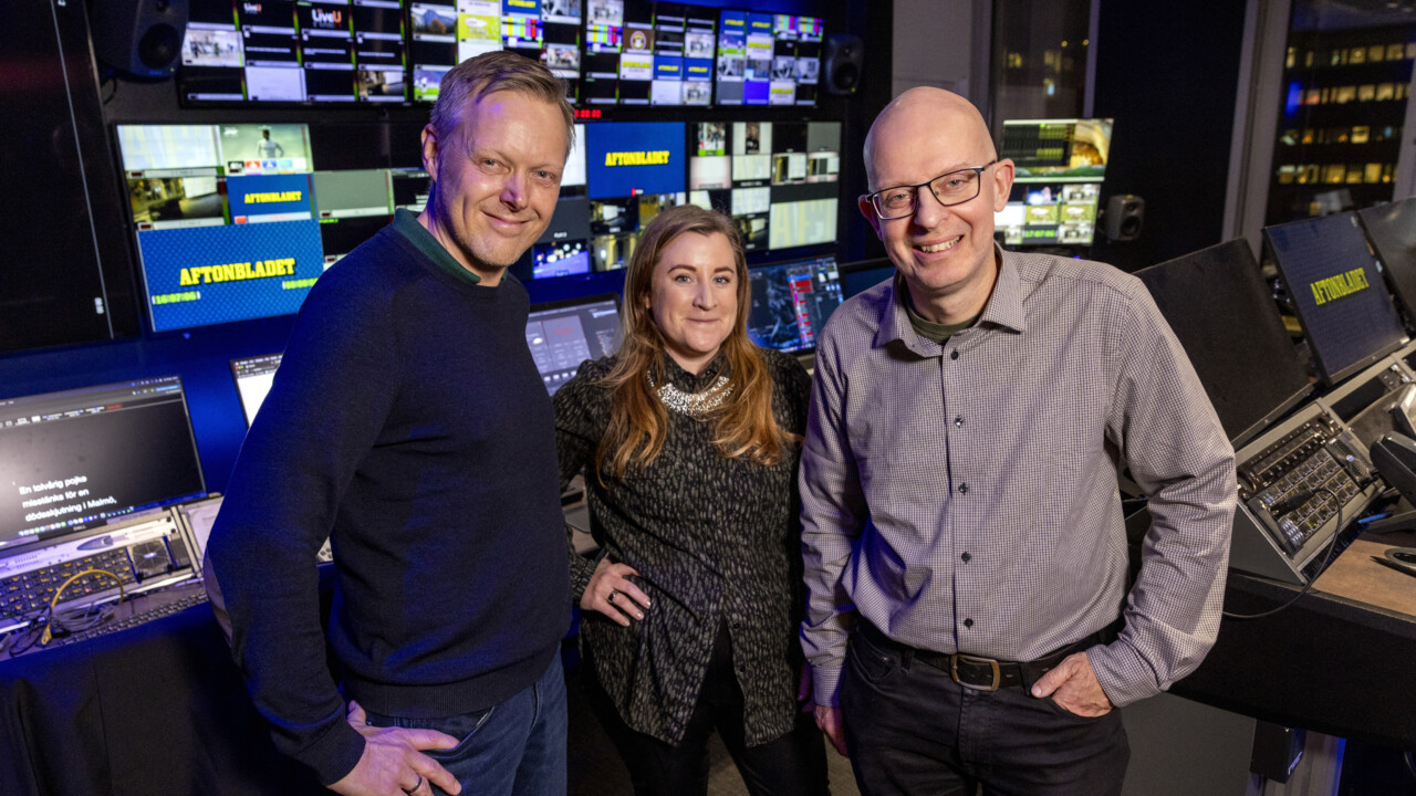 Pål Hansen, Country TV-Operations Manager Norge, Jenny Englund Stridh, Head of TV-Operations på Schibsted, och Vasilios Hatciliamis, Country TV-Operations Manager Sverige. Tillsammans ska de leda och utveckla Schibsteds gemensamma nordiska TV-Operations-organisation.