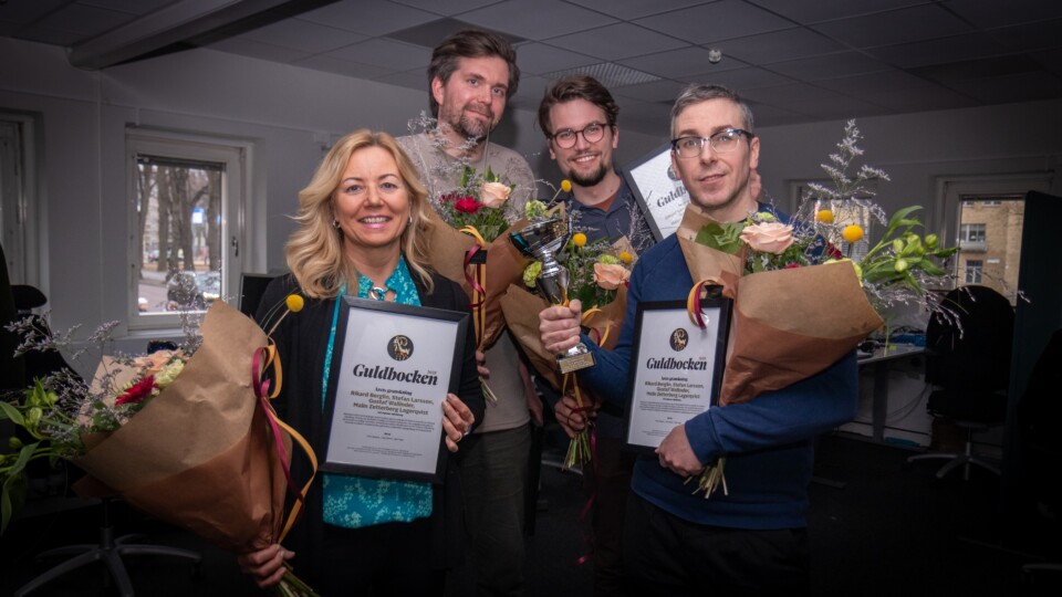 Malin Zetterberg Lagerqvist, Stefan Larsson, Gustaf Wallinder och Rikard Berglin.