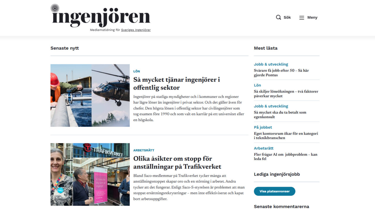 Tidningen Ingenjören.