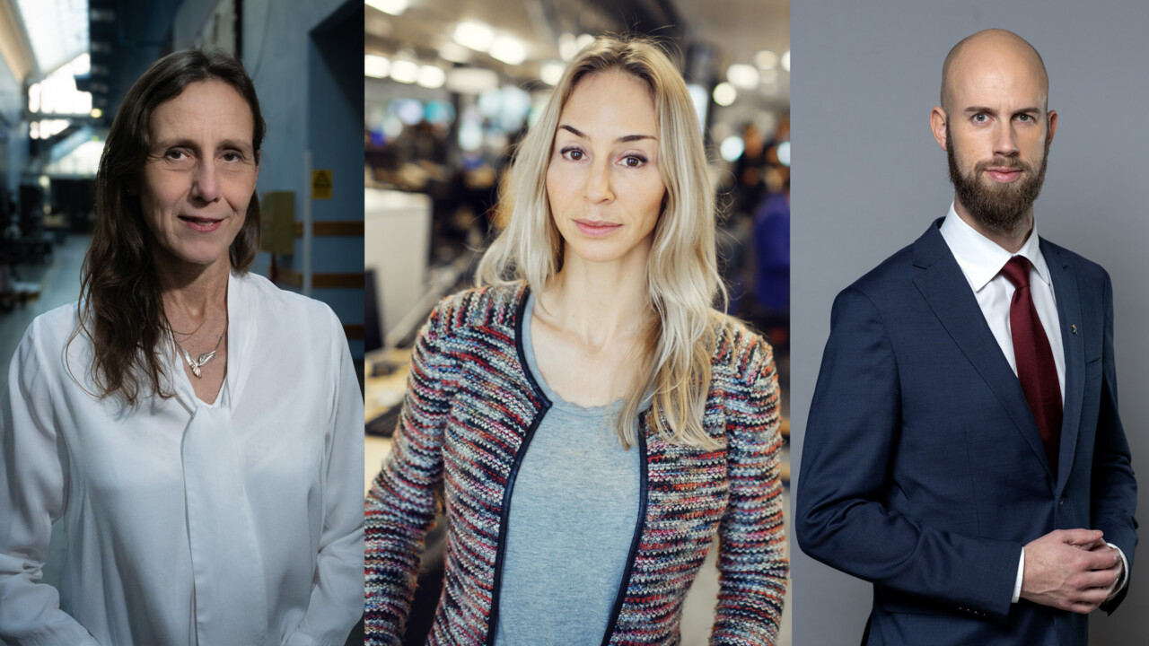 Kristina Lagerström, Karin Ekman, Carl-Oskar Bohlin. (Bilden är ett montage)