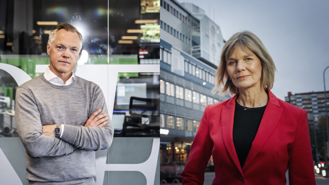 Klas Granström, chefredaktör Expressen, och Anna Herdenstam, vice ordförande i Journalistförbundet och journalistklubbens ordförande på Expressen. (Bilden är ett montage)